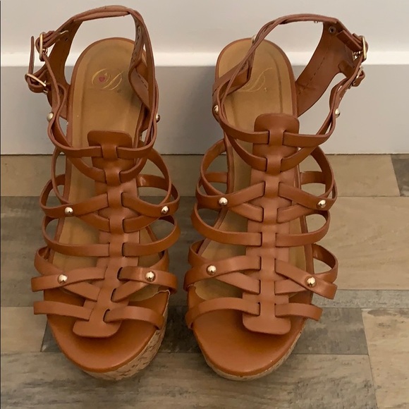 Wedge Cork Sandal Heels - Picture 2 of 5